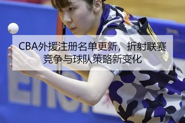 CBA外援注册名单更新，折射联赛竞争与球队策略新变化